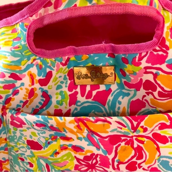 Lilly Pulitzer Beach Pool bundle Beach bag waterproof frisbee and cinch pouch 3p - Picture 4 of 9